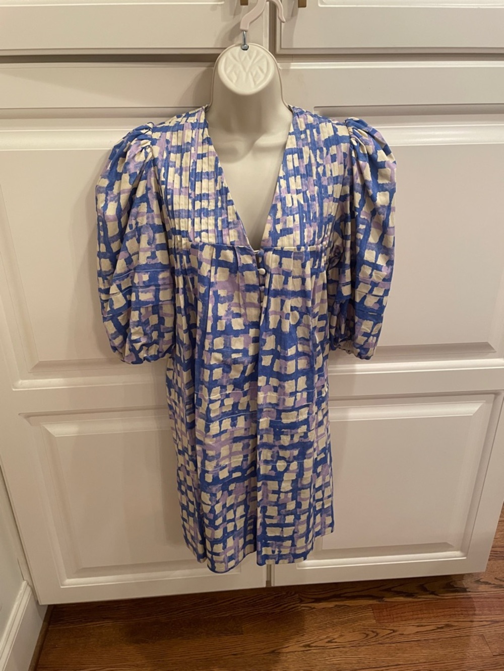 Hunter Bell blue cobblestone Jenkins dress sz M - Picture 3 of 8